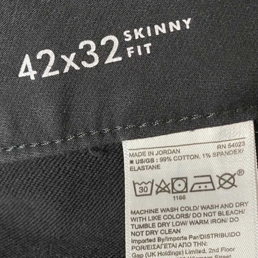 Banana Republic Traveler Jeans Men's 42x29 Skinny Fit Dark Grey‎ Stretch Comfort